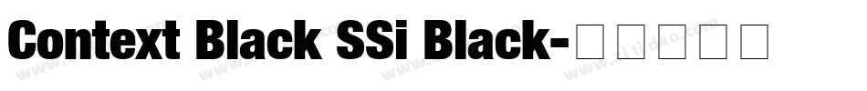Context Black SSi Black字体转换